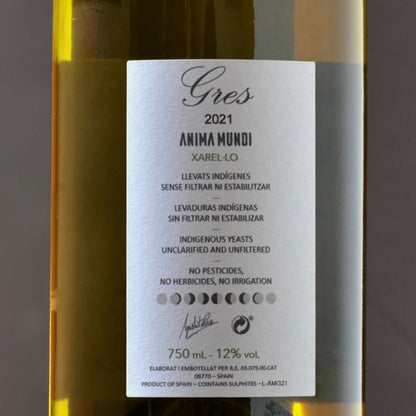 Spanish White Wine Anima Mundi Gres from AT Roca