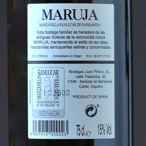 Spanish Fortified Wine Manzanilla Maruja from Bodegas Juan Piñera