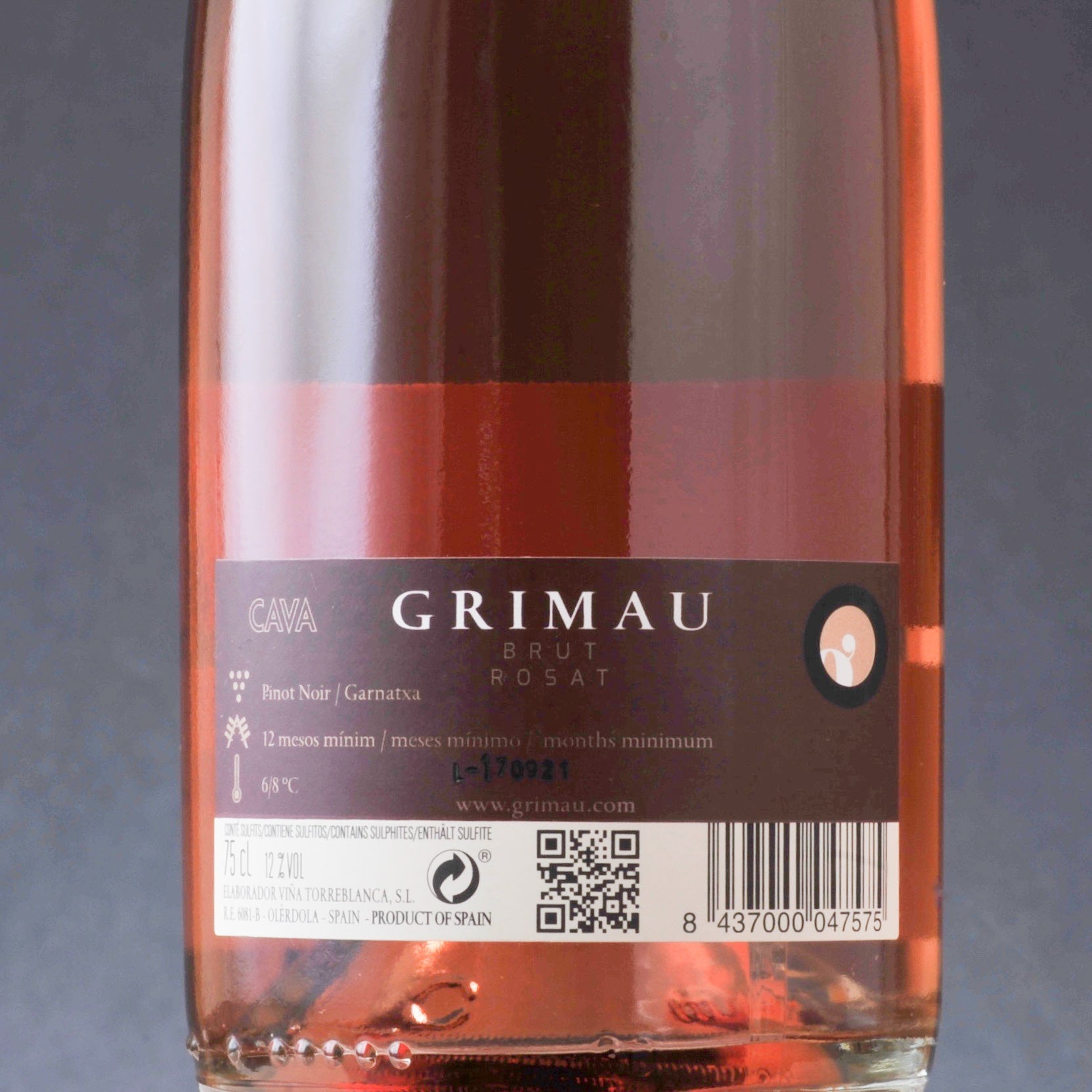 Spanish Sparkling Wine Grimau Brut Rosat from Grimau